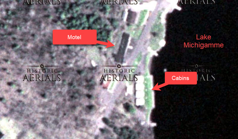 Philomena Cottages and Motel - 1981 Aerial (newer photo)